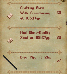 The Stone Crafter's inventory related to the Stone Crafting.