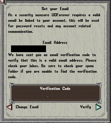 Second, you will need to give the Verification Code that has been sent to the email address you have provided.
