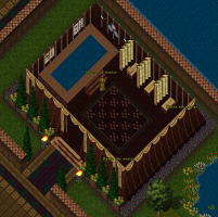 This is the Community Island Healer and Spa tent located in the center of the Community Island and directly across from the Main Moongate.
