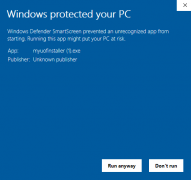 Windows Defender - "Run anyways"