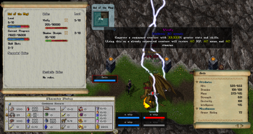 The Vivify Relic in use with the Activatable Menu.