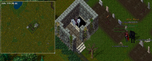 The entrance to the Cove Crypt which was discovered after necromancers began to plague the local Cove Graveyard.